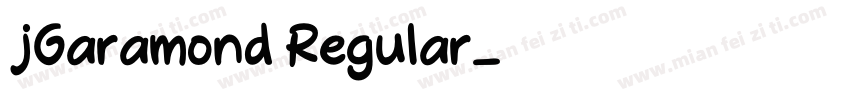 jGaramond Regular字体转换